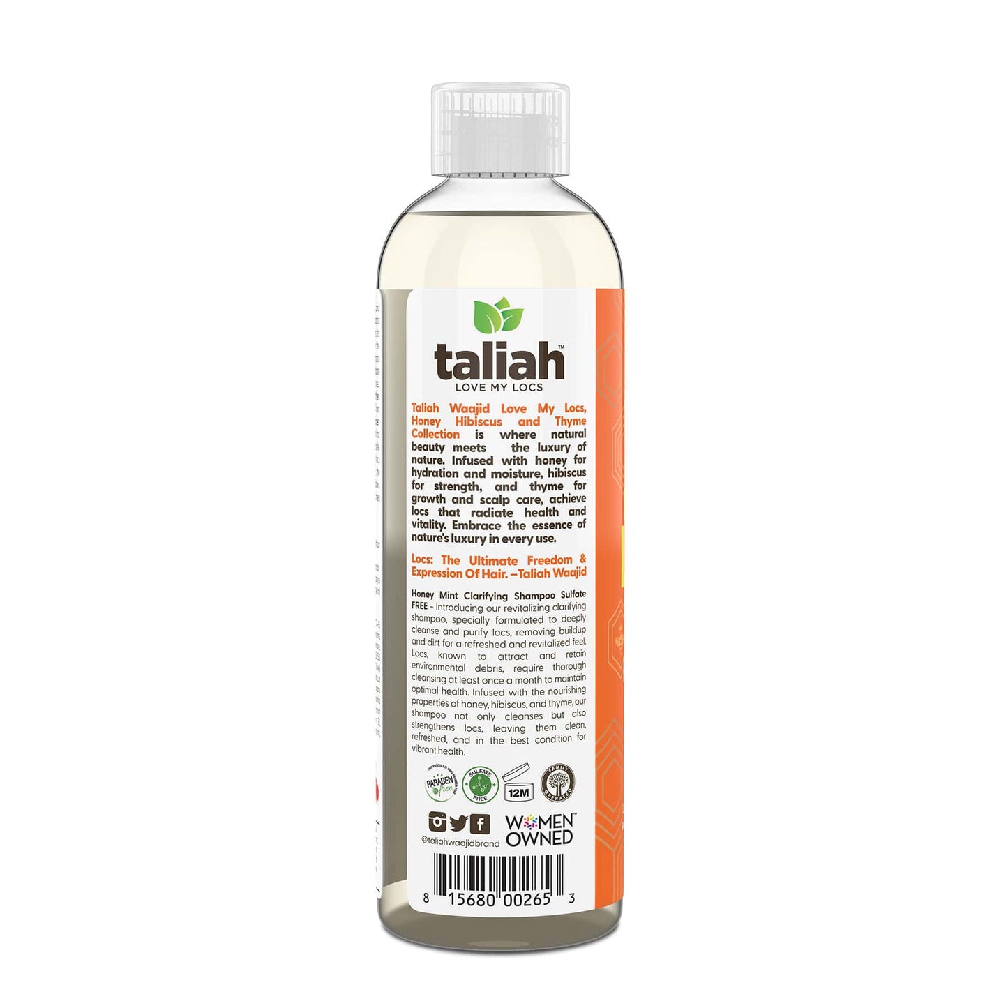 Taliah Waajid Love My Locs Honey Mint Clarifying Shampoo for Healthy, Refreshed Locs & Scalp 8 oz