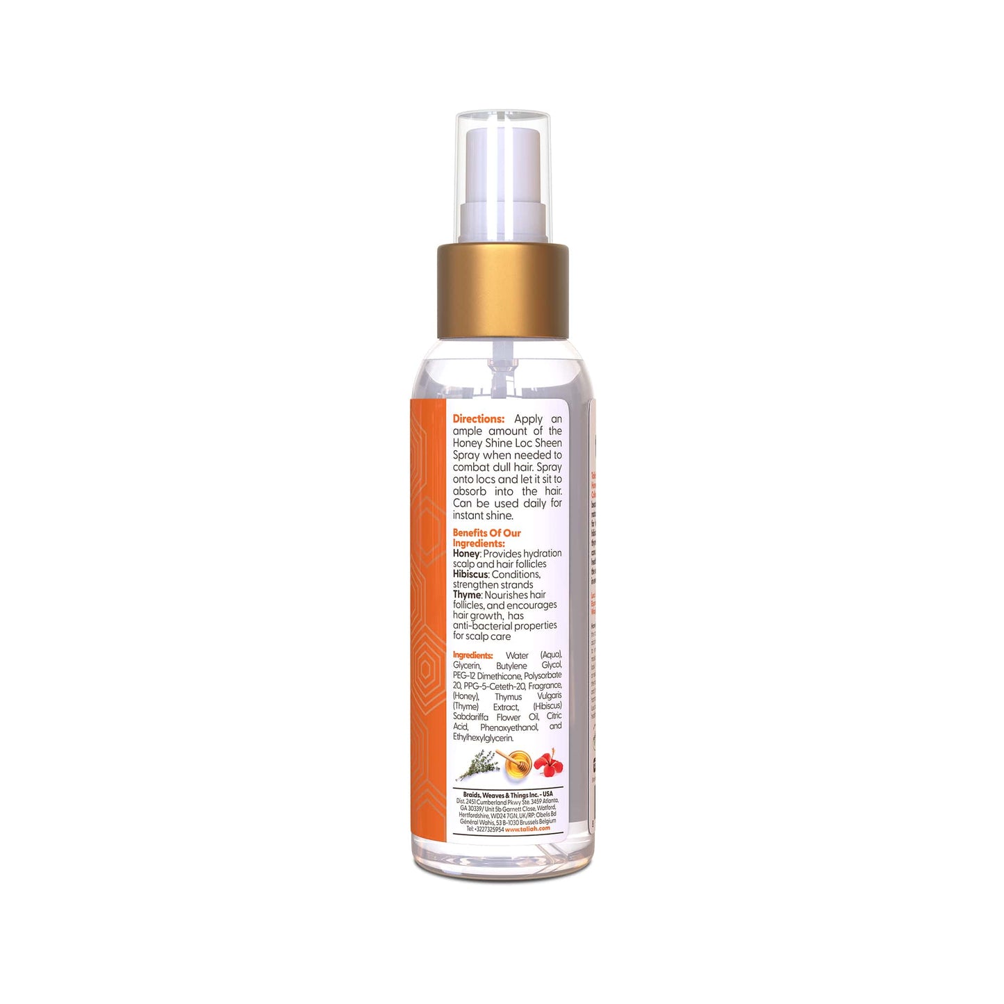 Taliah Waajid Love My Locs Honey Shine Loc Sheen Enhances Shine & Moisture for Locs & Natural Hair 4 oz
