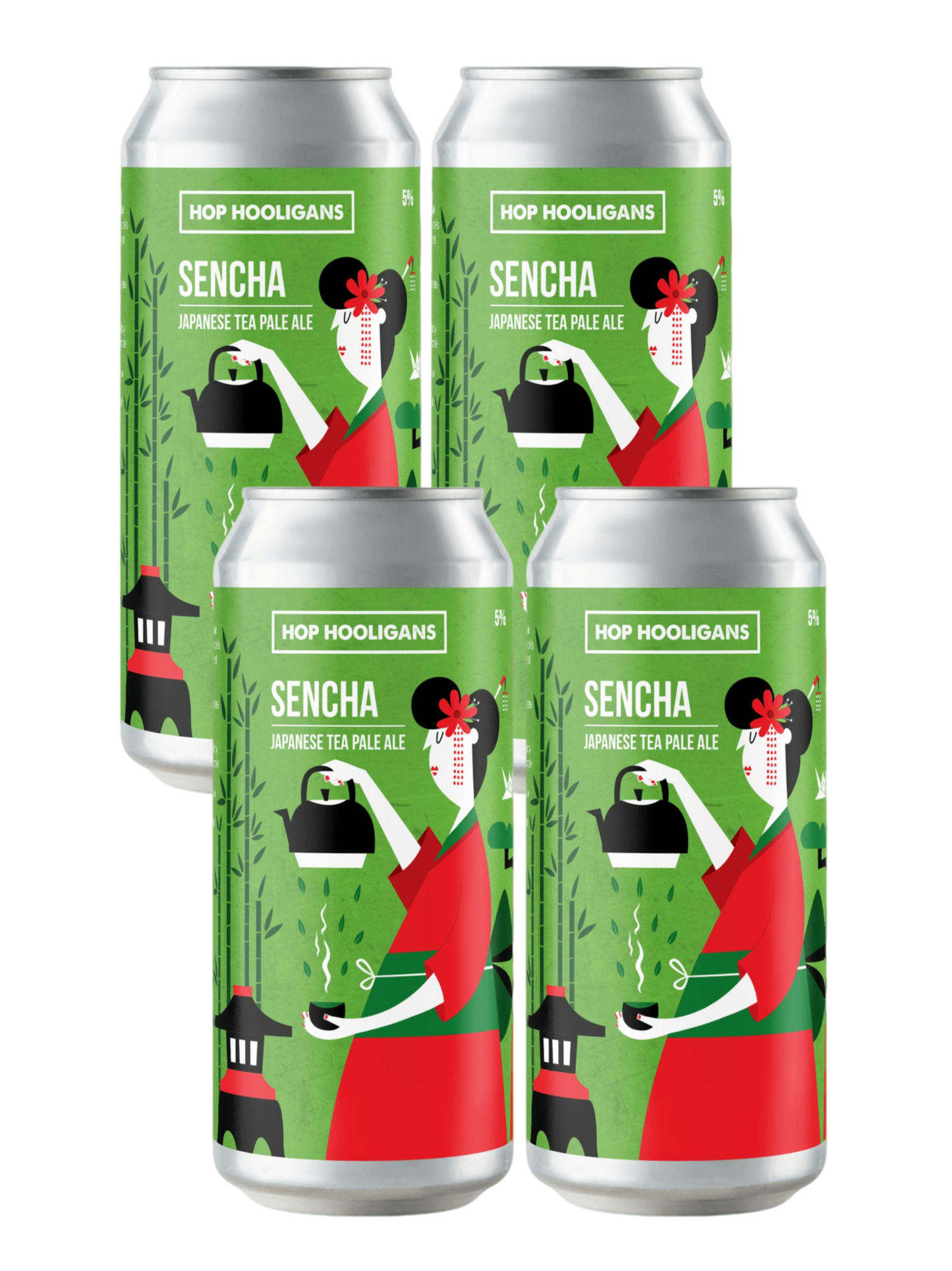 Hop Hooligans Sencha Tea Pale Ale 11P 4x500ml