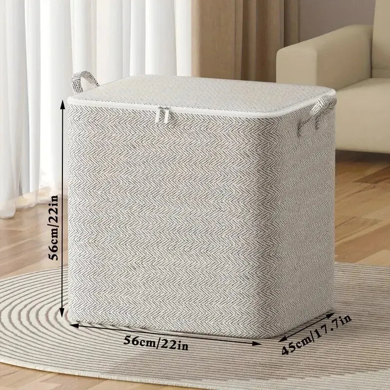 Home Grey Large Capacity Storage Bag – Non-Woven Fabric Wardrobe Home Organiser