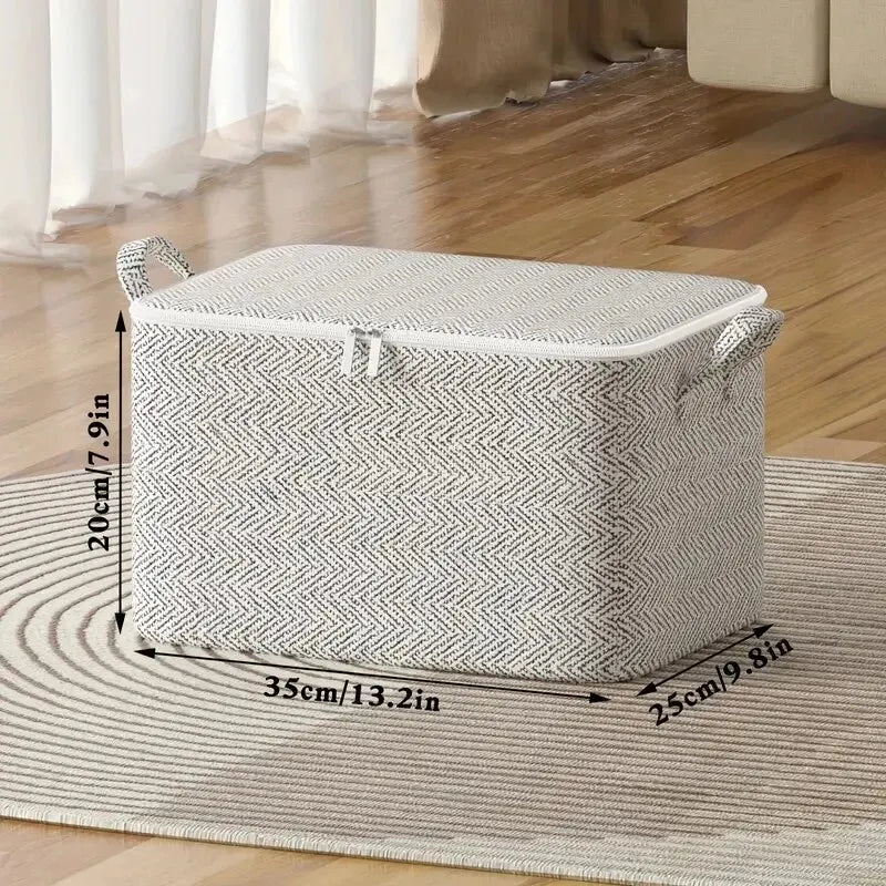 Home Grey Large Capacity Storage Bag – Non-Woven Fabric Wardrobe Home Organiser