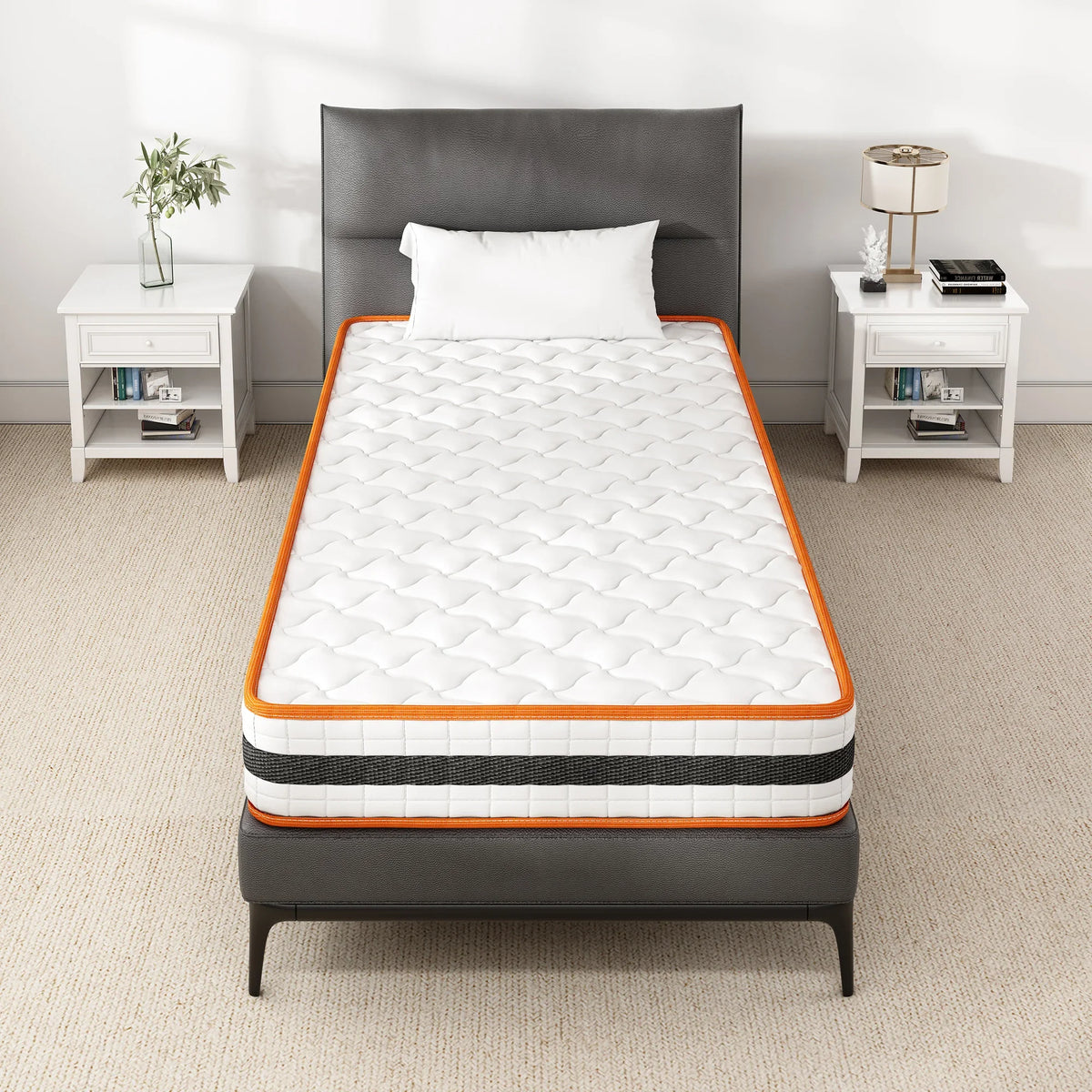 Hybrid Memory Foam and Pocket Spring Mattress All Sizes Breathable Orthopaedic