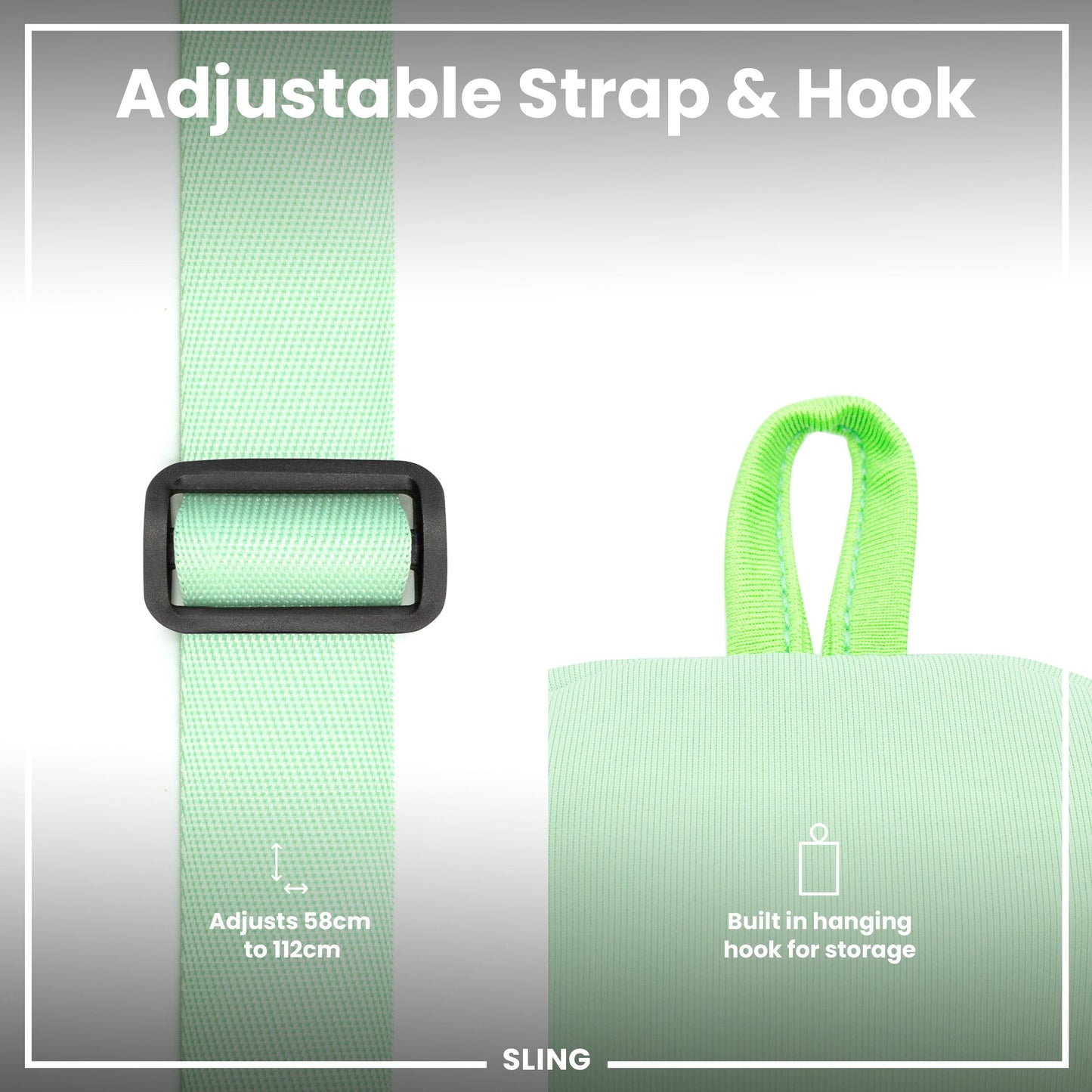 Lightweight, Sling Bottle Bag, Green