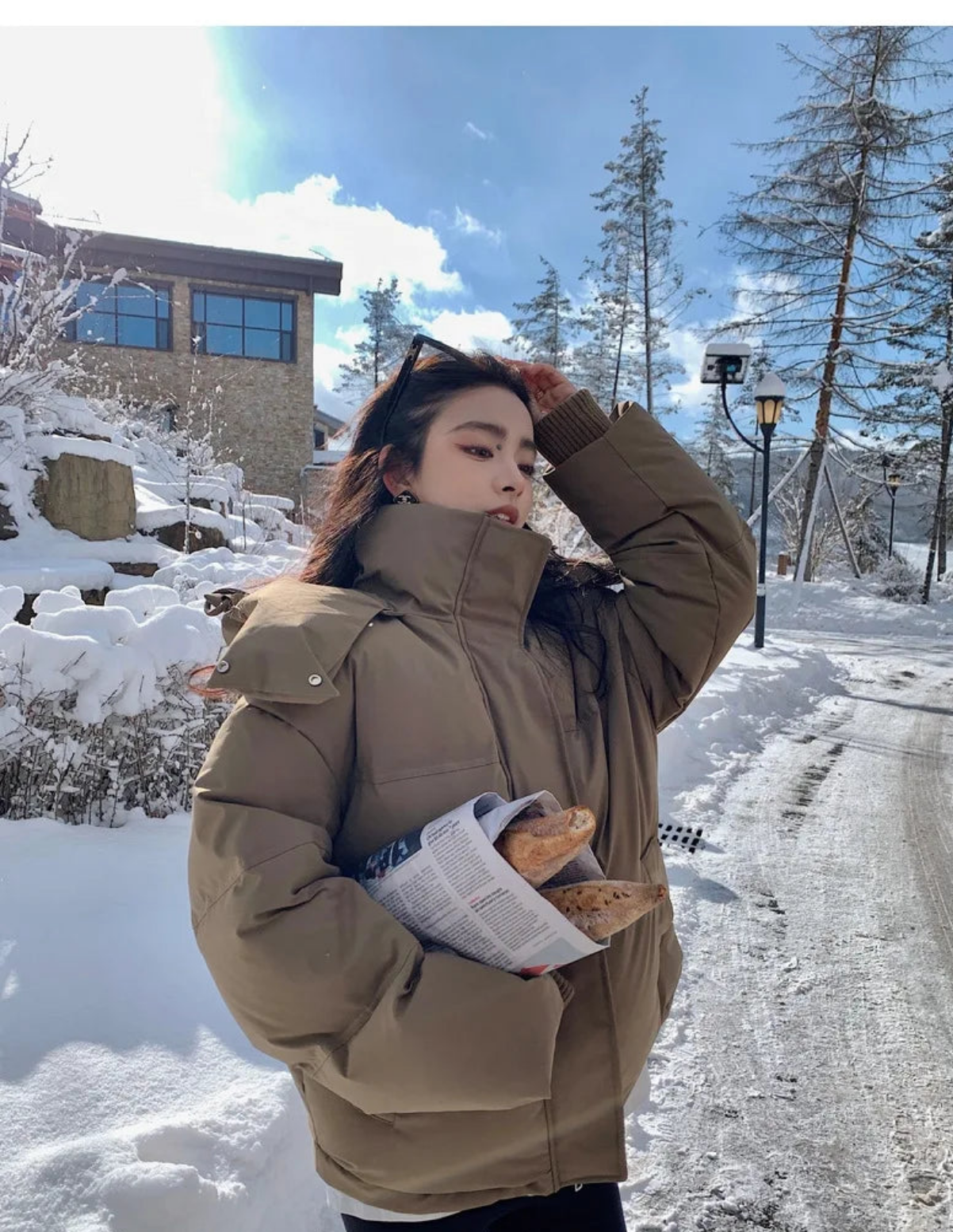 Women's Down Cotton Hooded Winter Comfortable Thick Warm Jacket