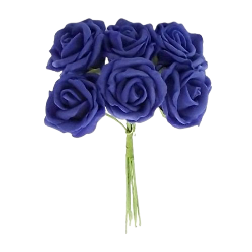 DUCHESS COLOURFAST FOAM ROSE BUNCH OF 6