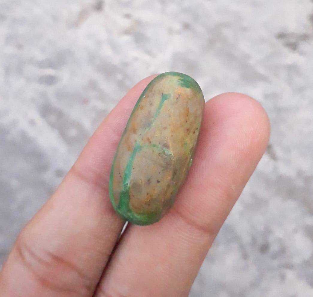 Natural Green Turquoise , Persian Turquoise, 33x16mm