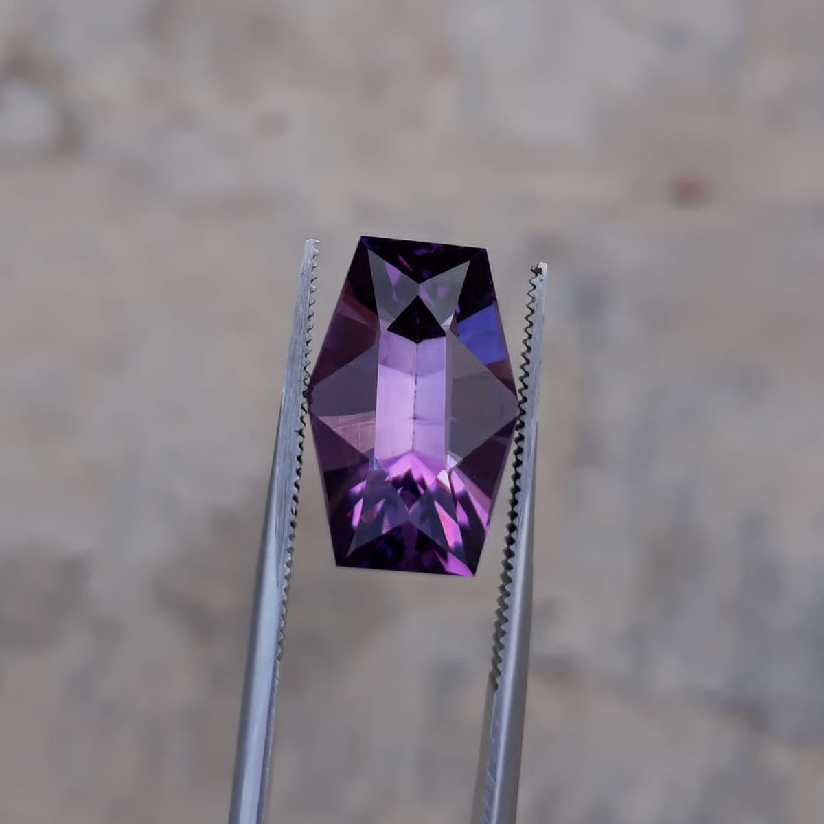 10.3ct Amethyst Fancy Cut from Brazil - February Birthstone -16.5x11x9.8m