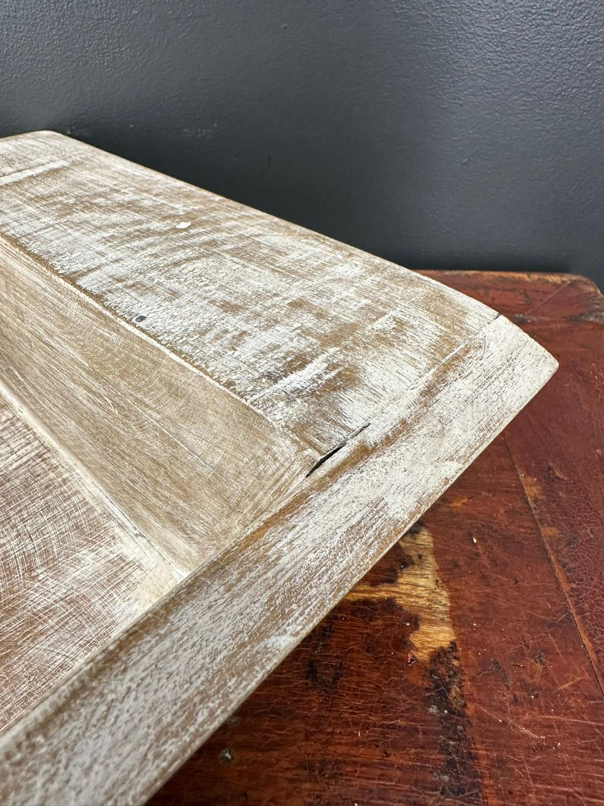 Rustic Wooden Serving Bowl / Fruit Bread Antipasti Cheese Board Tray