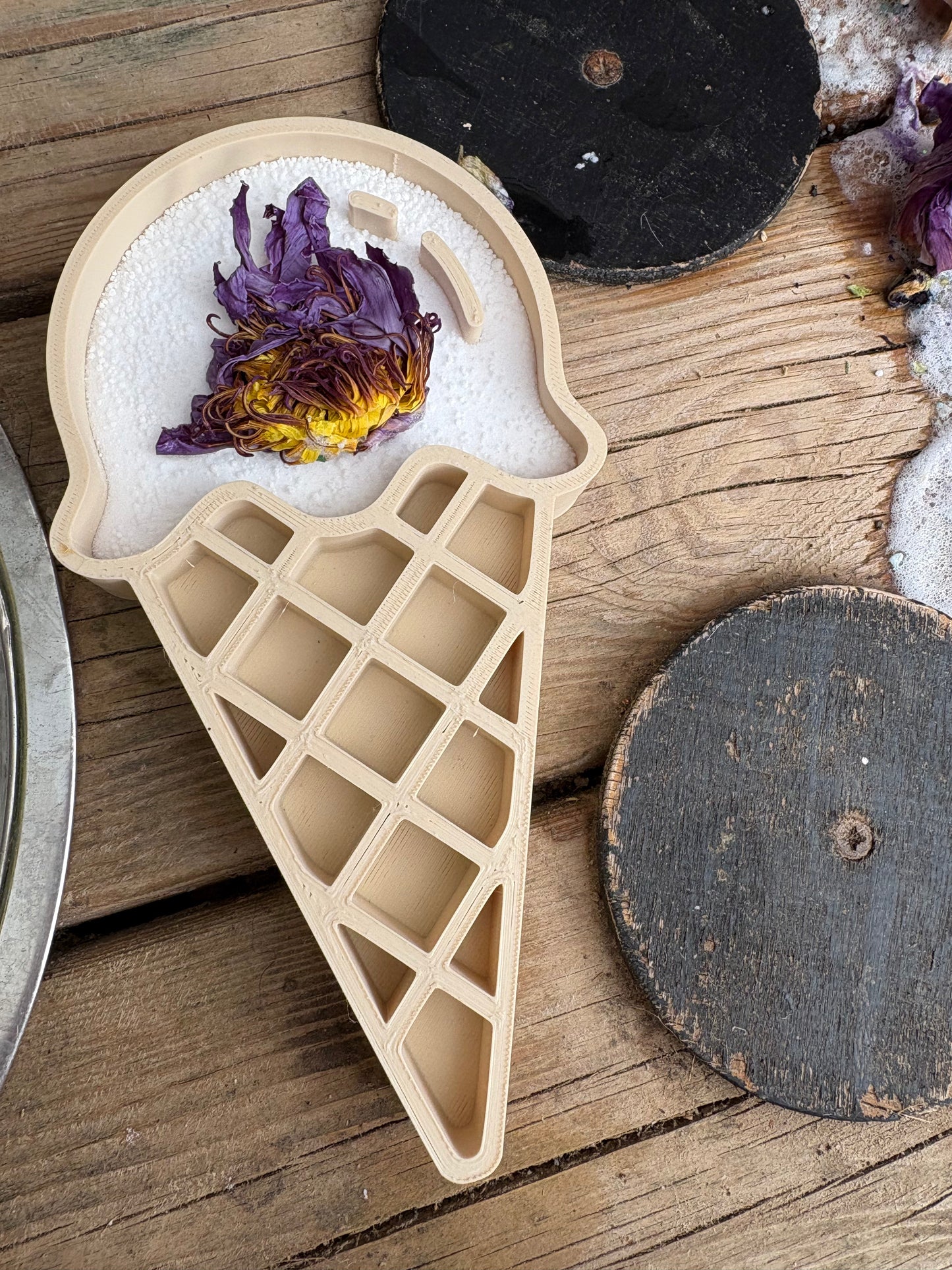 Ice cream sensory tray