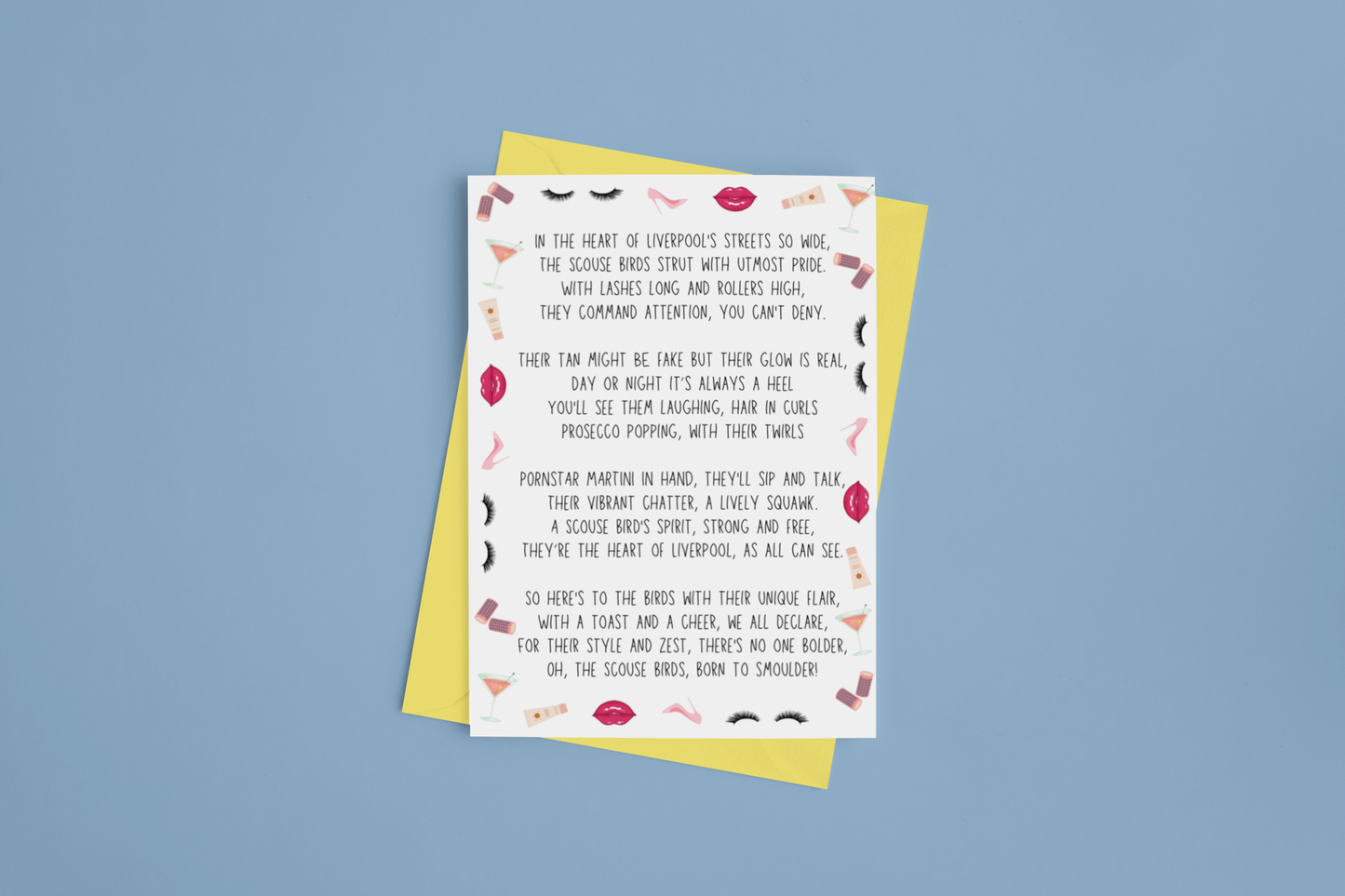 Scouse Birds Poem Card