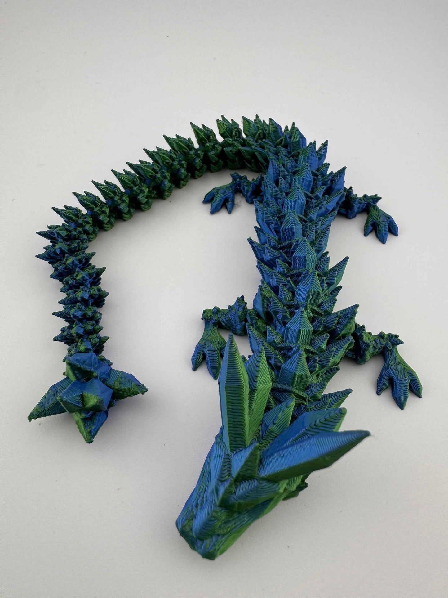 X-Large Crystal Dragon- Multi Colours 36" Long