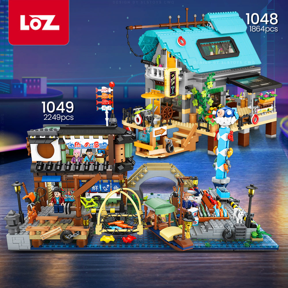 LOZ Creative Ideas Japanese Fish Stall /Fising Docks 1049