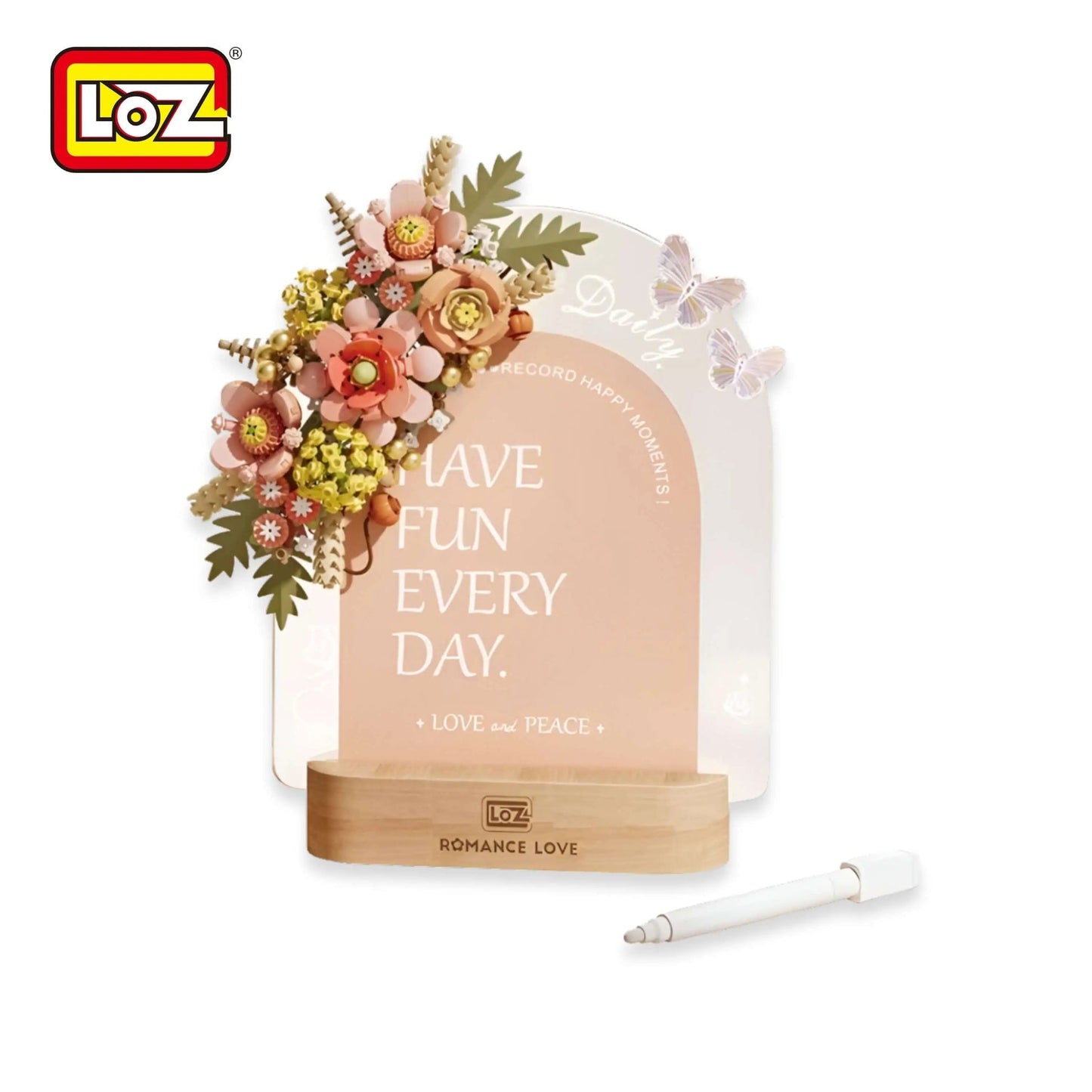LOZ Pink Flower Bouquet Message Board 4120