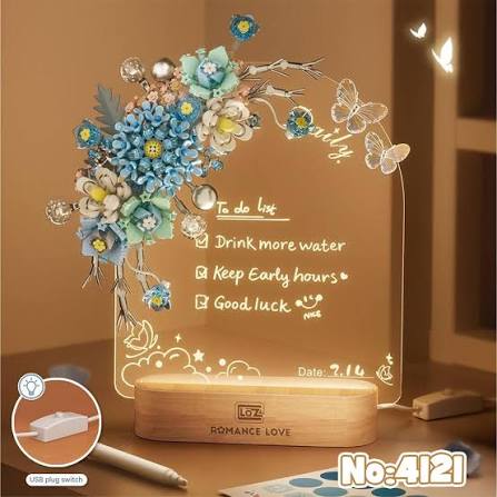 LOZ Dream Blue Floral Message Board 4121