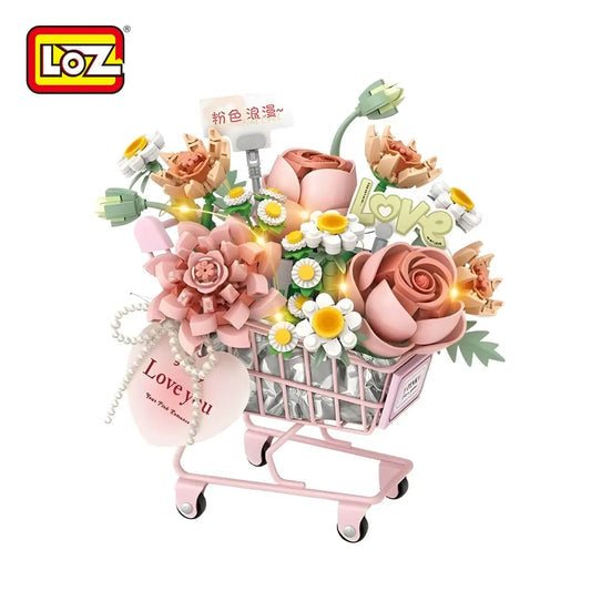 LOZ Pink Flower Trolley 4124