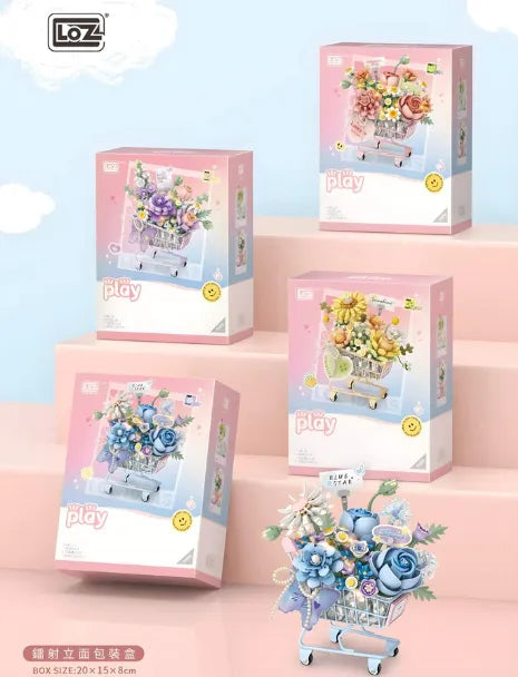 LOZ Blue Flower Trolley 4127
