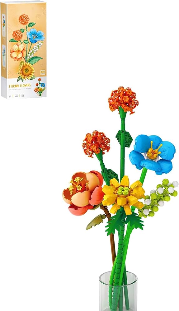 LOZ Eternal Flowers Orange Twilight Bouquet 4601