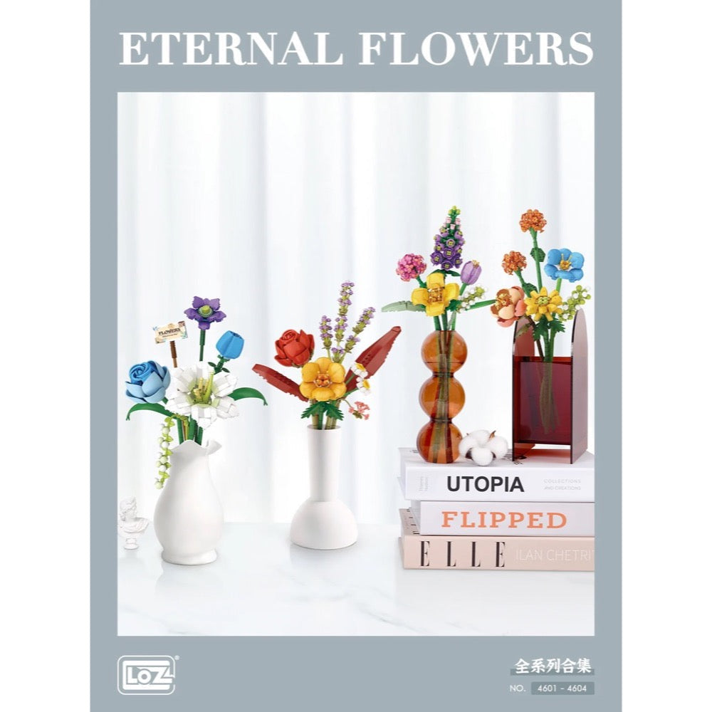 LOZ Eternal Flowers Orange Twilight Bouquet 4601