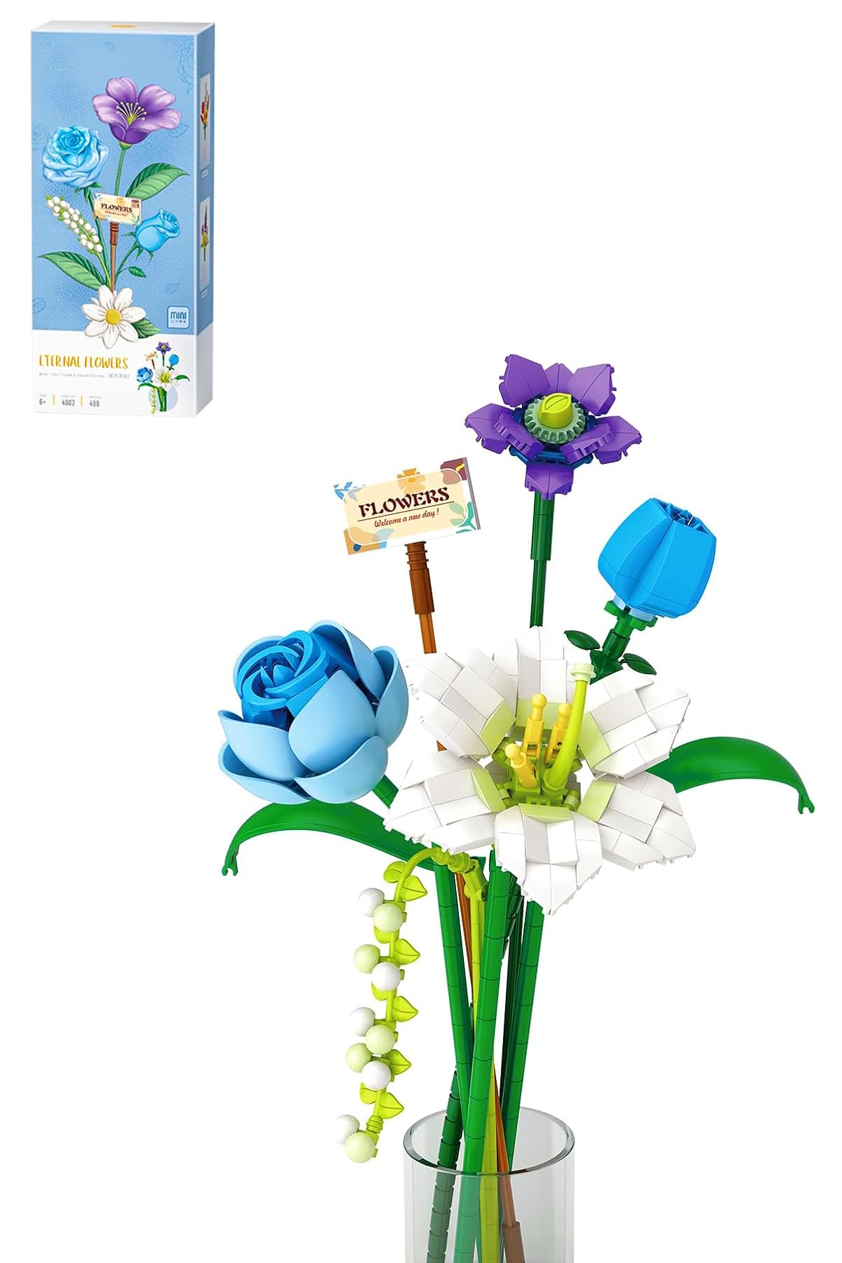 LOZ Eternal Flowers Blue Rose Bouquet 4602