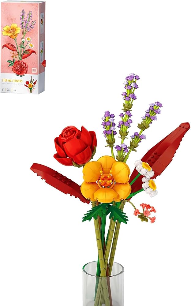 LOZ Eternal Flowers Red Sunset Bouquet 4603