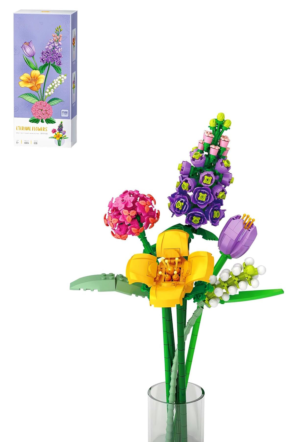 LOZ Eternal Flowers Lavender Purple Promise Bouquet 4604