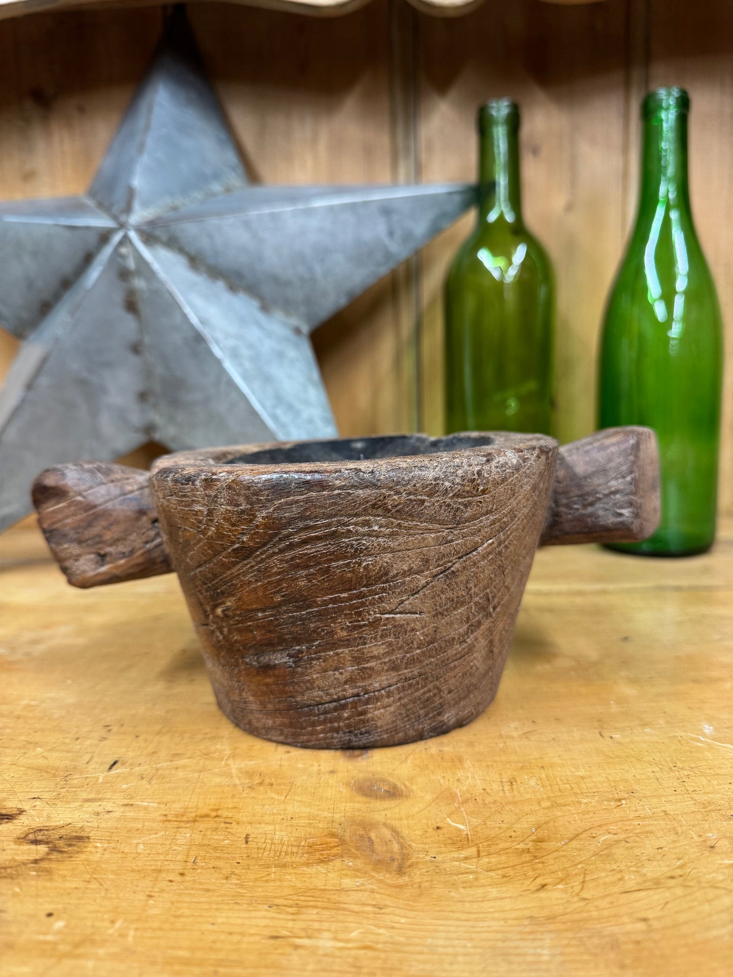 Rustic Wooden Candle Holder / Church Candle Holder / Reclaimed Farmhouse Decor (K)