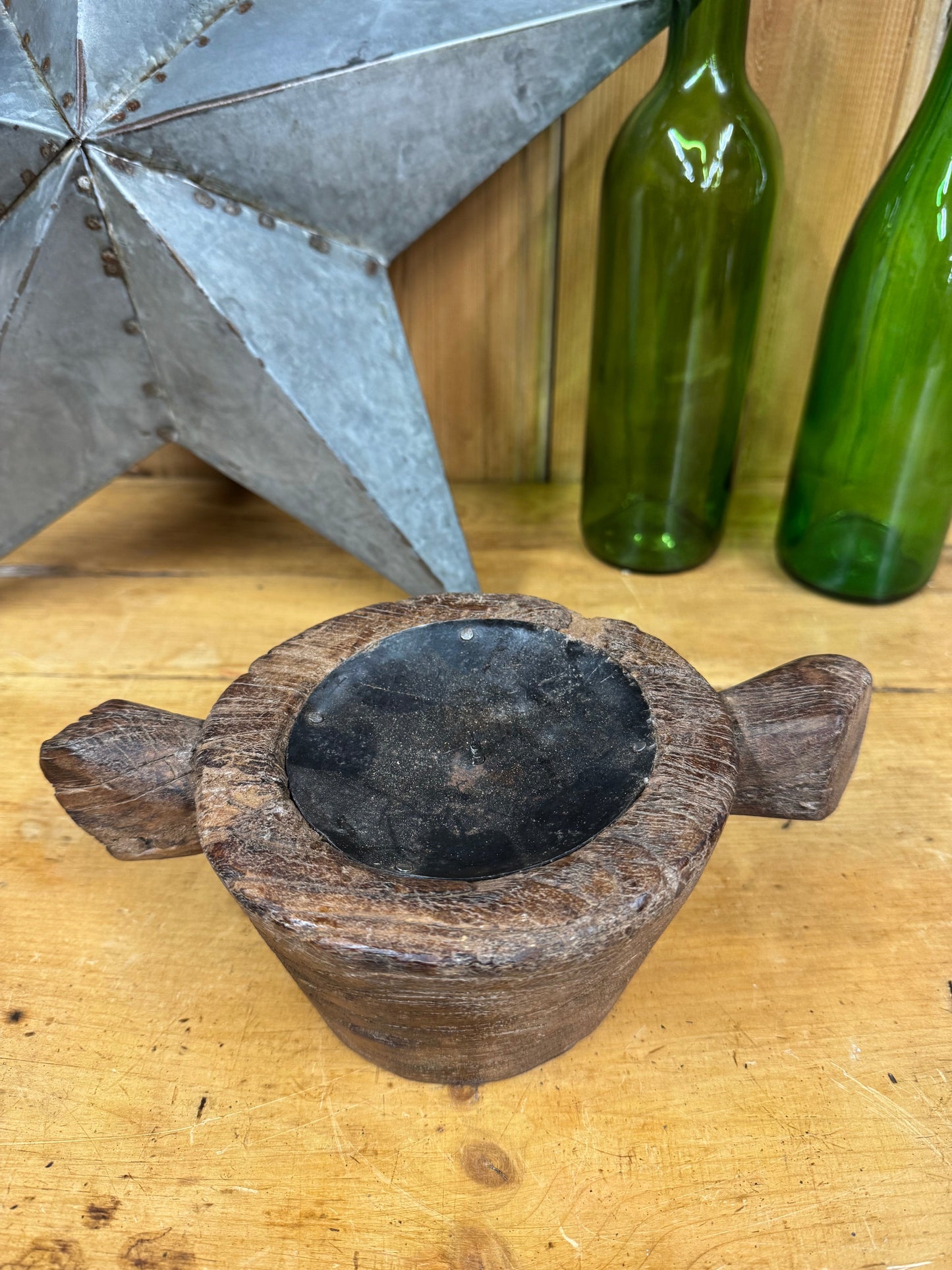 Rustic Wooden Candle Holder / Church Candle Holder / Reclaimed Farmhouse Decor (K)