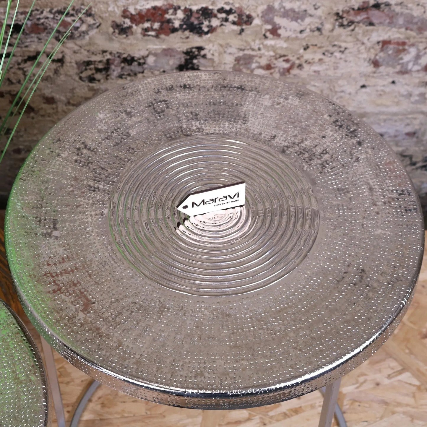 Phula Silver Side Table Set of 2