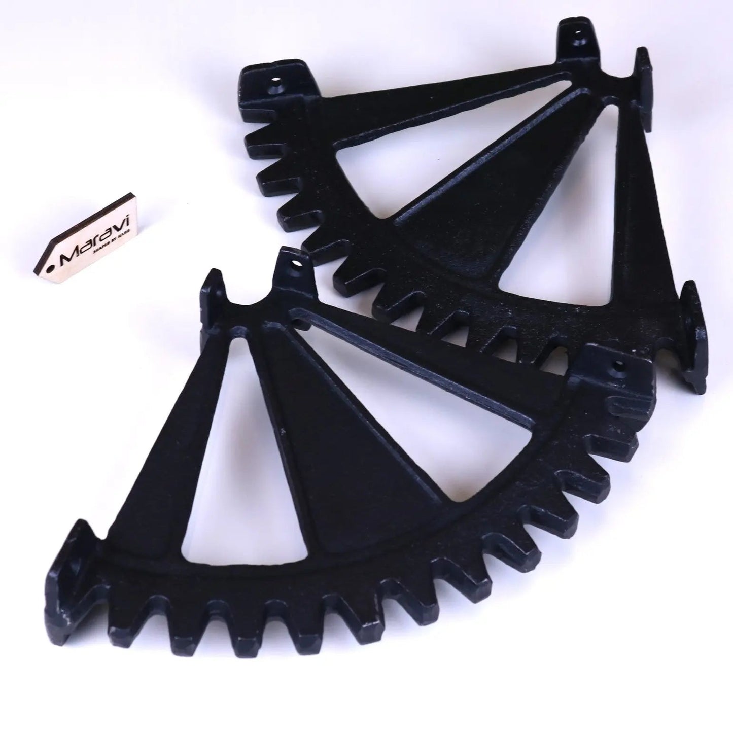 Tehla Industrial Cog Shelf Bracket Set