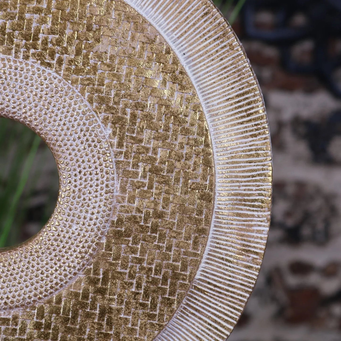 Kudi Luxury Gold Home Ornament Round Shape 37cm