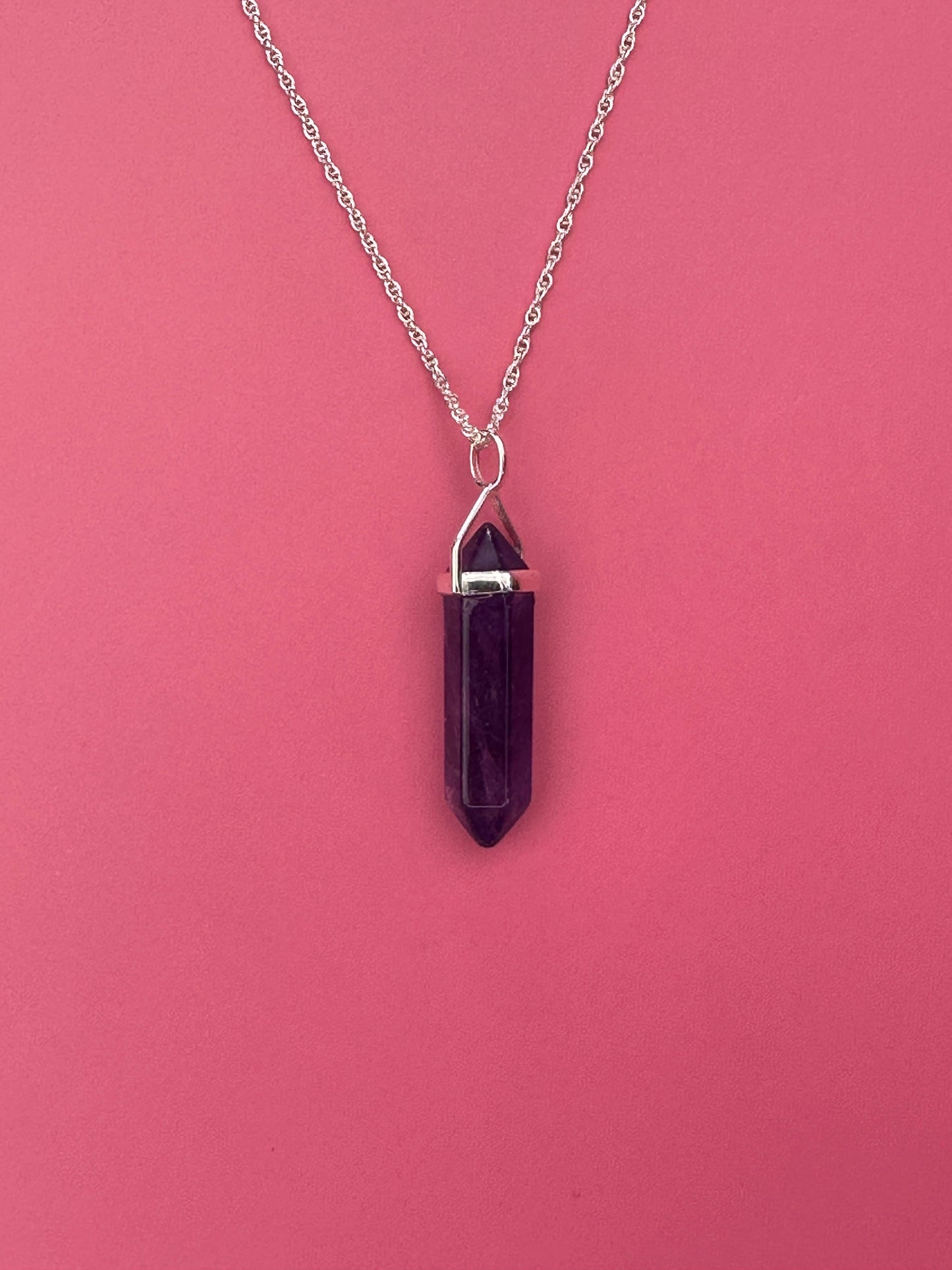 Peace pendant - Amethyst (sterling silver)