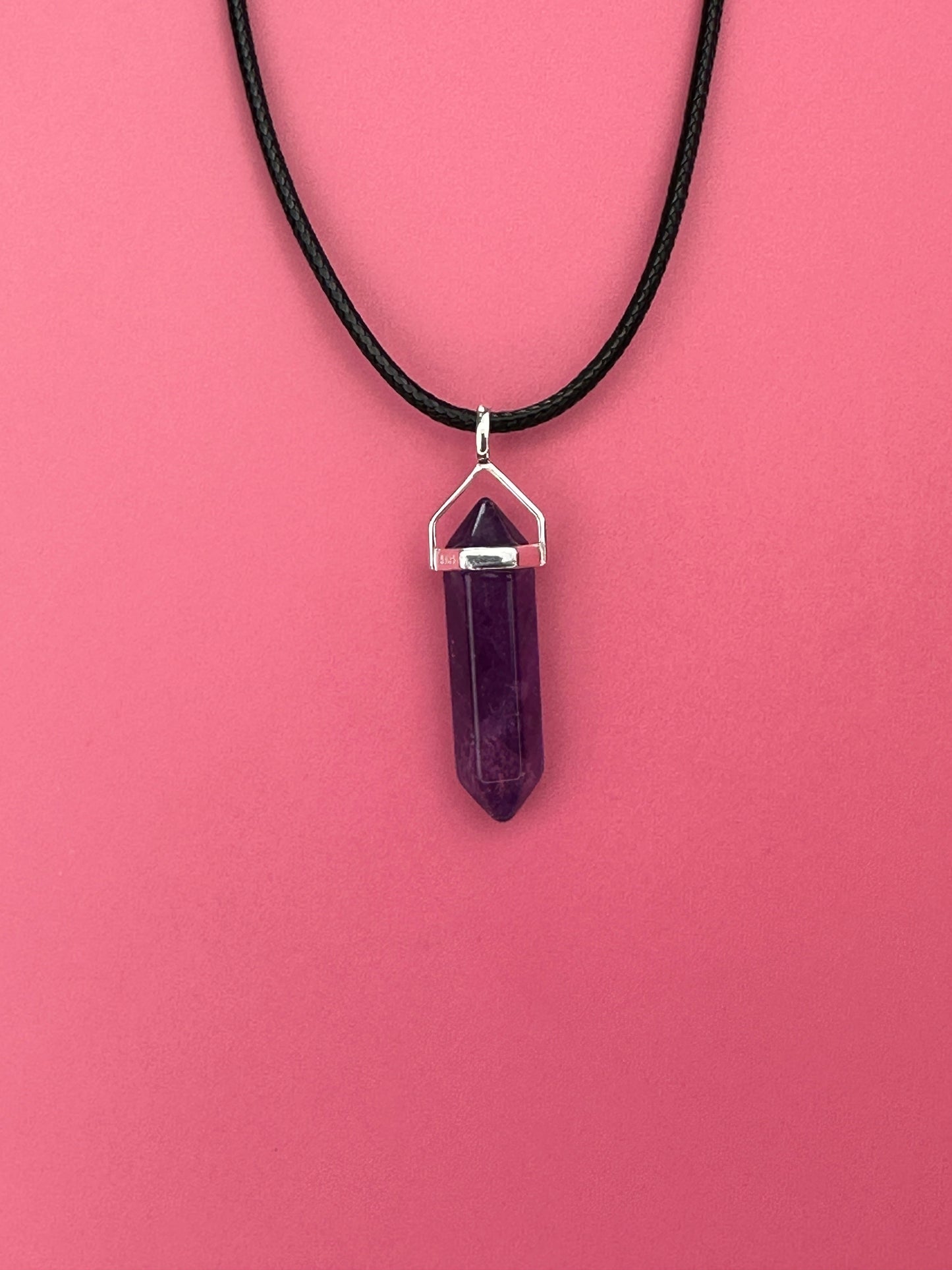Peace pendant - Amethyst (sterling silver)