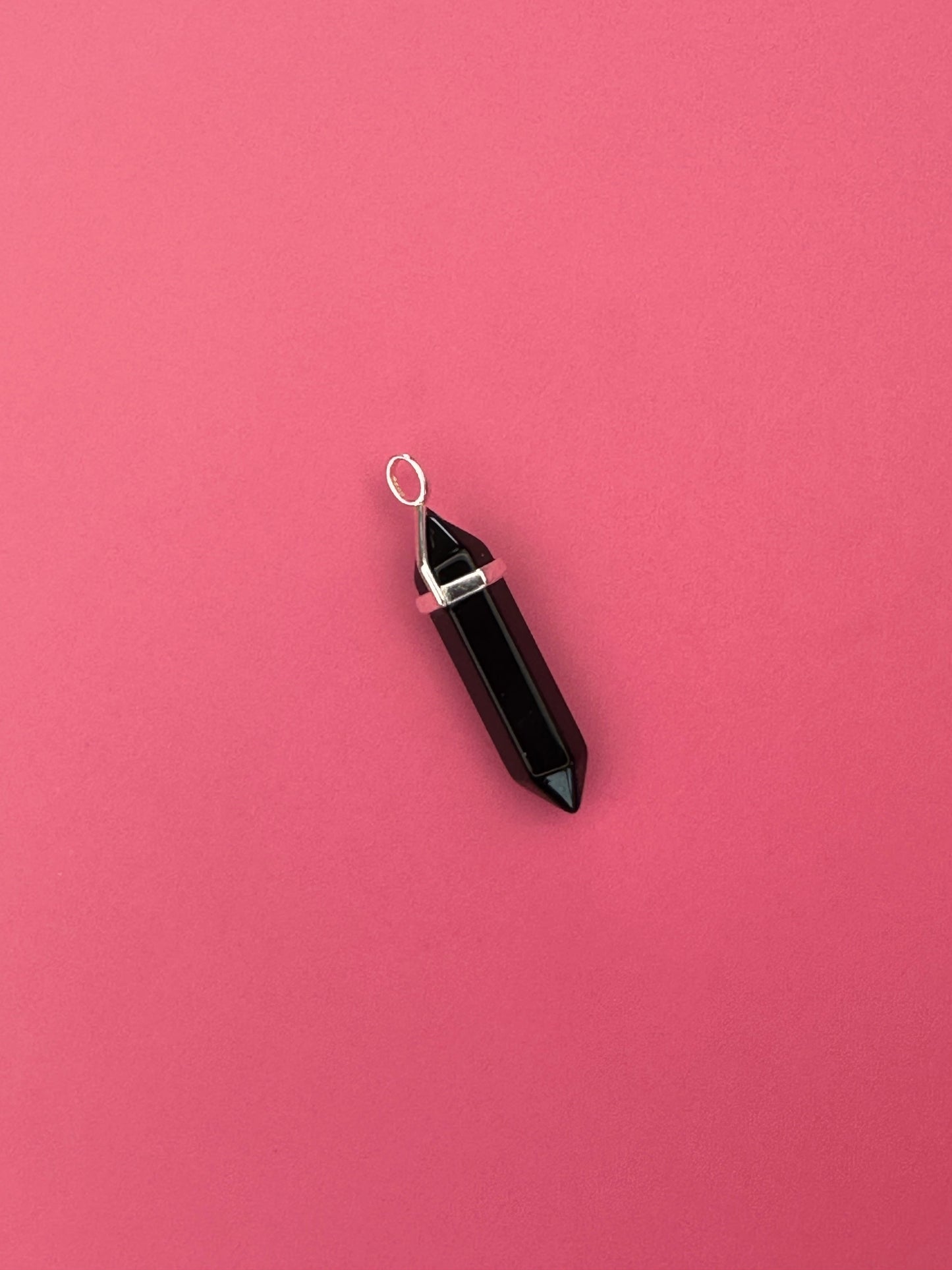 Protection pendant - Black obsidian (sterling silver)