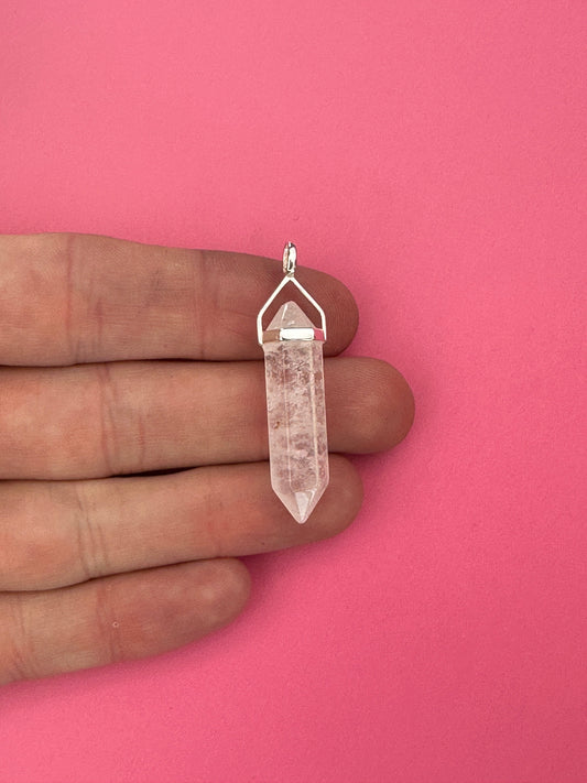 Positivity pendant - Clear quartz (sterling silver)