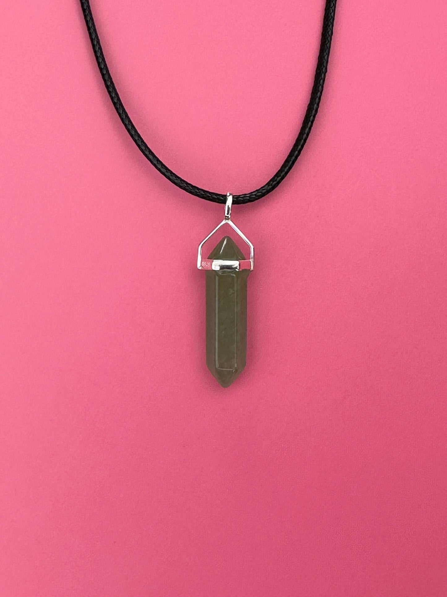 Luck pendant - Green aventurine (sterling silver)