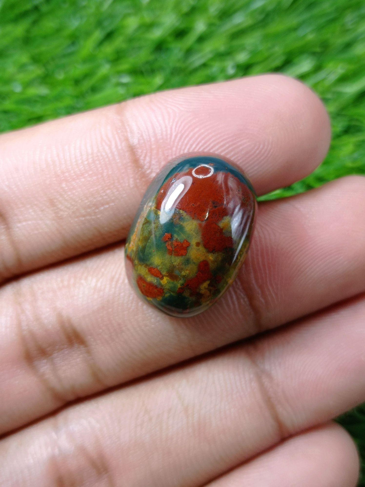 31.8ct High Quality Blood Stone - Heliotrope - Hajr-ul-Dam-23x15mm