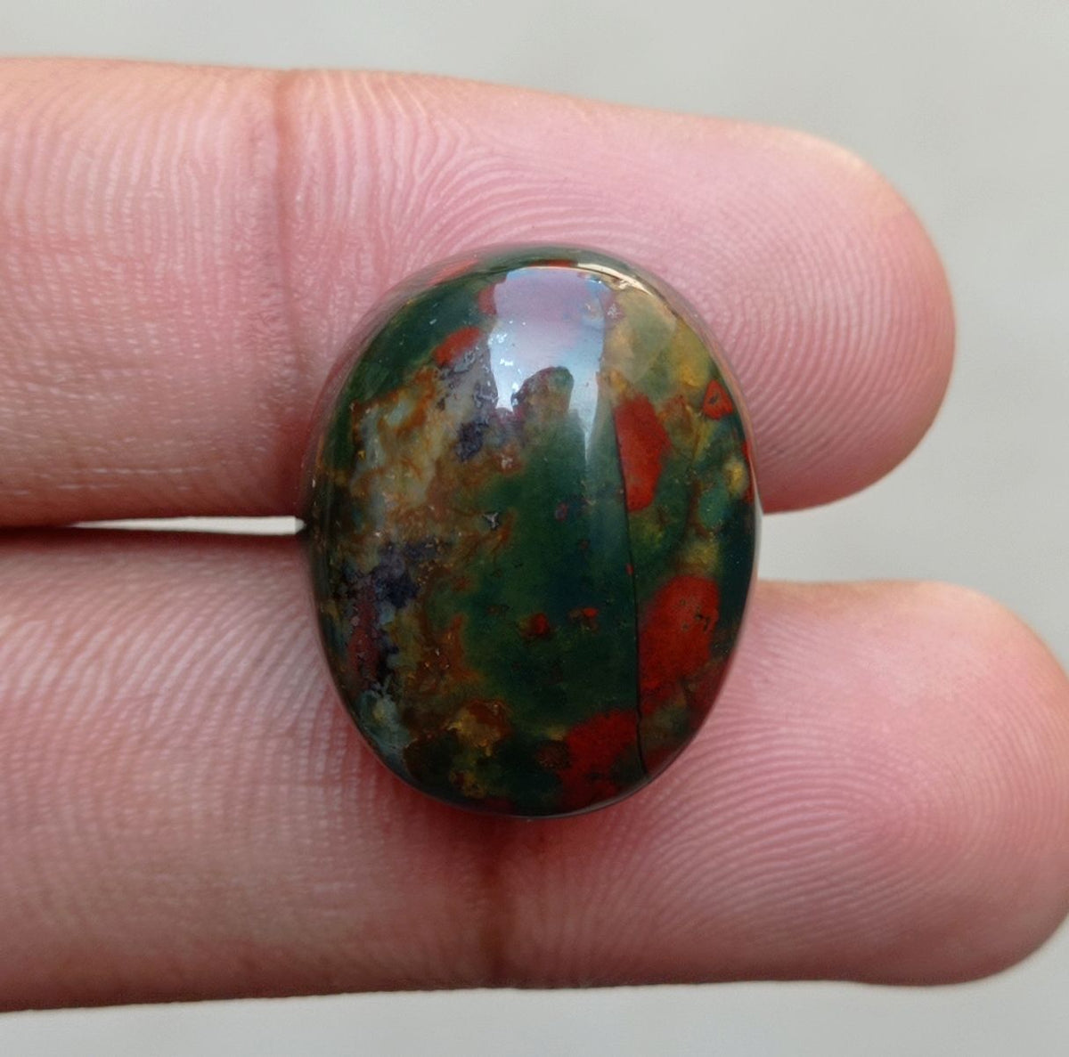 36.5ct Imperial Quality Blood Stone - Heliotrope - Hajr-ul-Dam -22x18mm