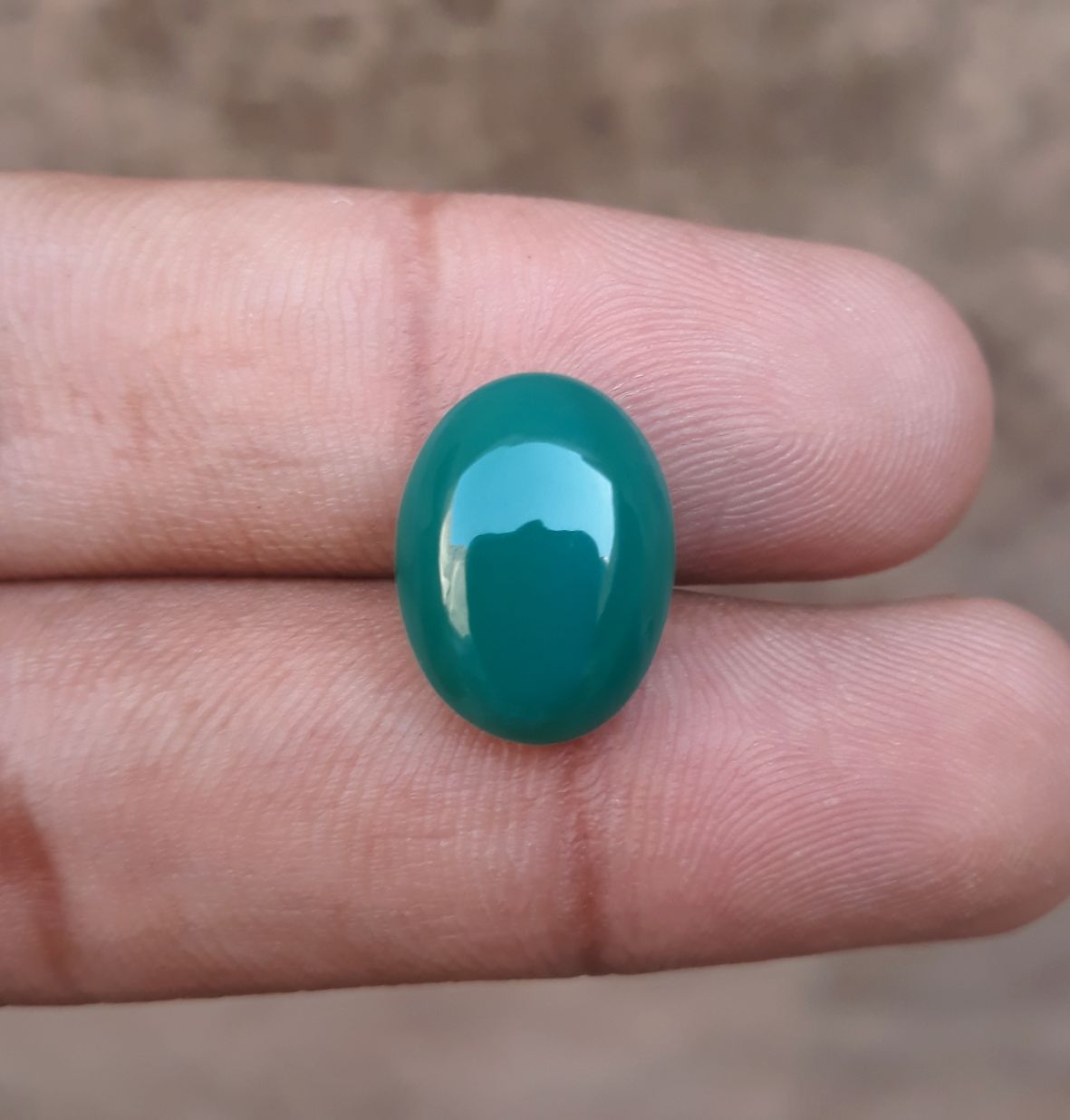 10.1ct Natural Chrysoprase Stone - Cabochon Chrysoprase - Green Chalcedony -16x12x6mm