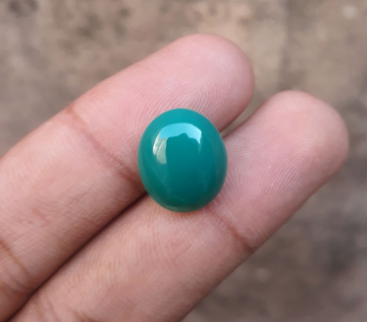 9.6ct Natural Chrysoprase Stone - Cabochon Chrysoprase - Green Chalcedony -15x13x6mm