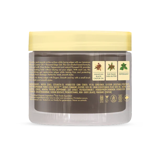 Shea Moisture Jamaican Black Castor Oil Fortifying Edge Gel 3.5 oz / 104 ml - For Strong, Sleek Edges