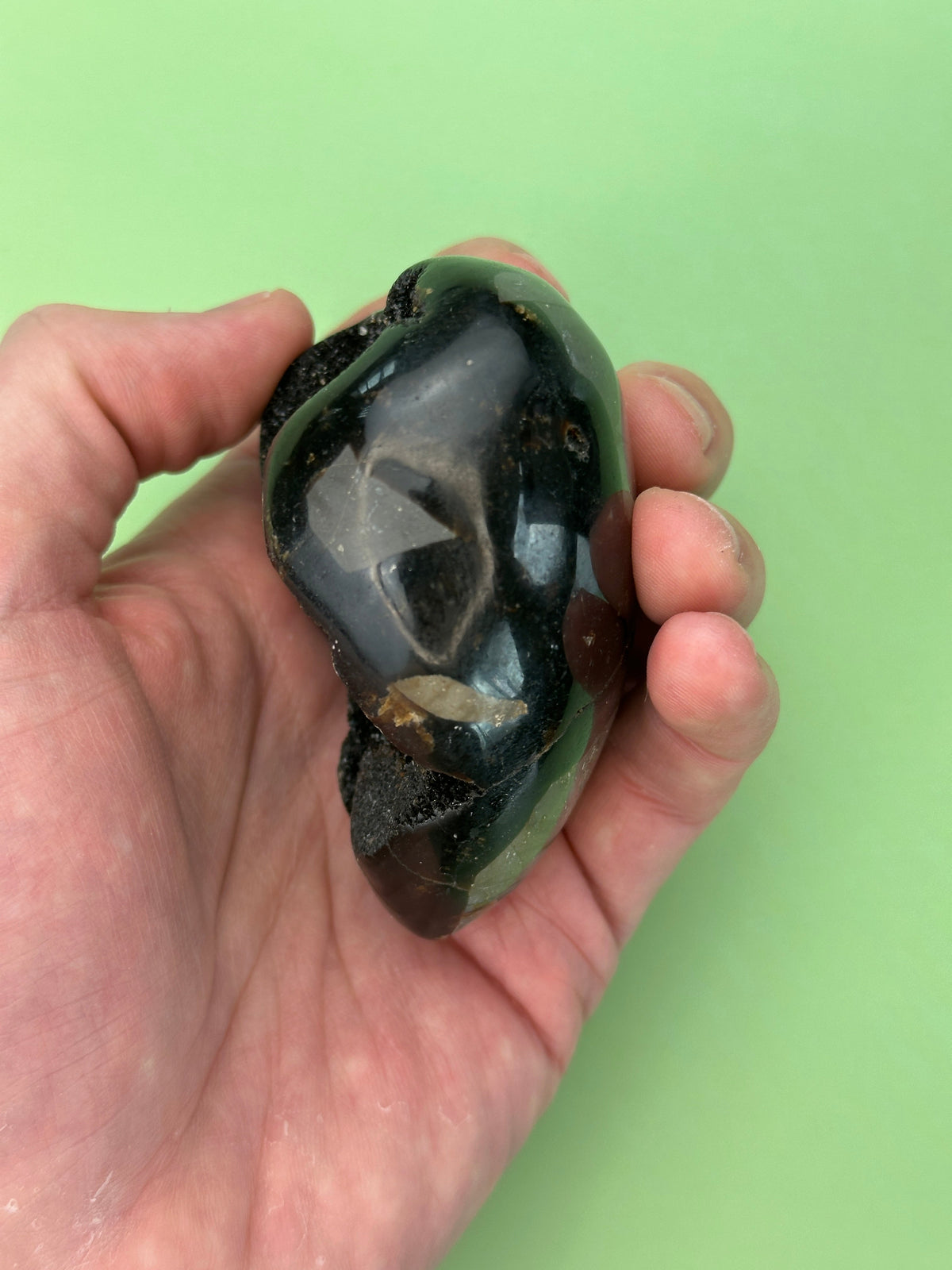 Septarian - Large druzy heart