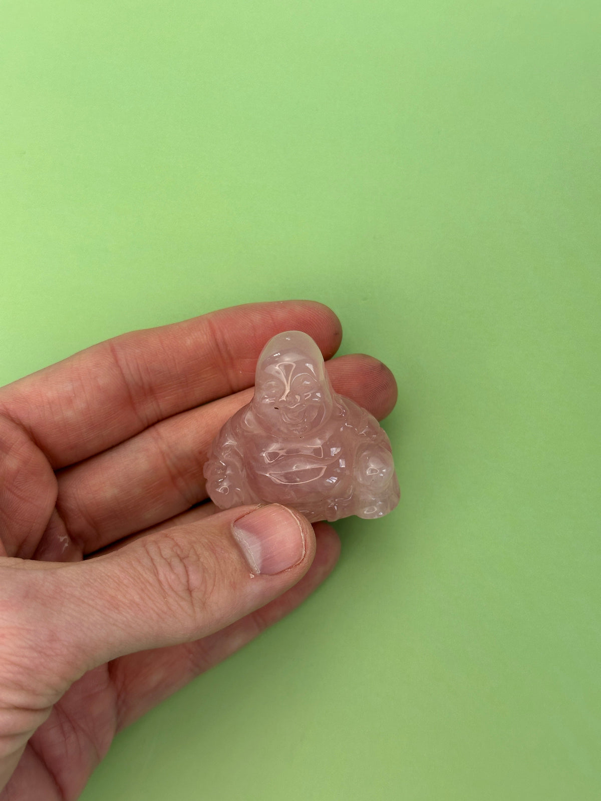 Rose quartz - Mini buddha