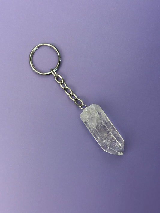 Clear quartz - Keyring