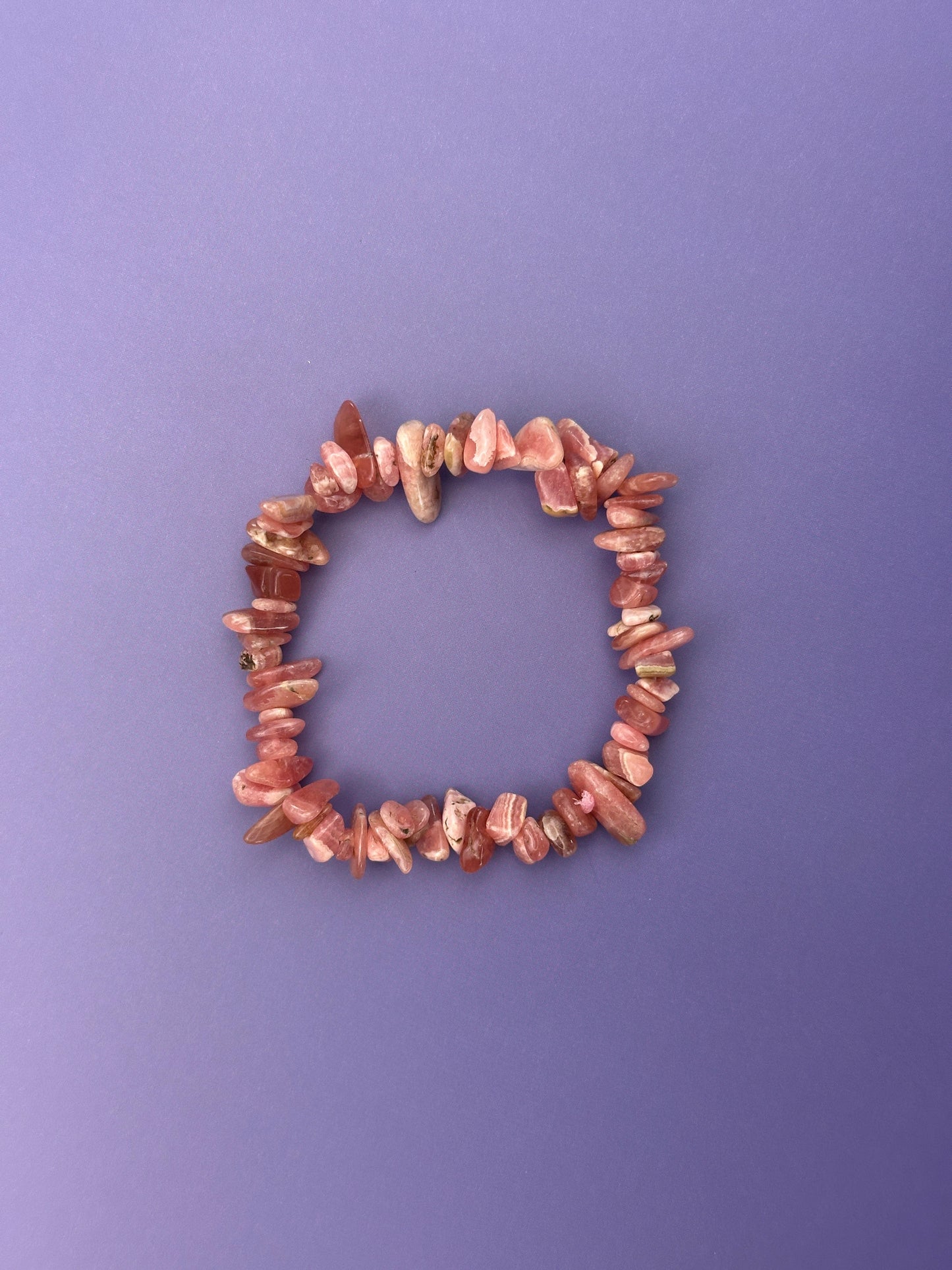 Rhodochrosite - Crystal chip bracelet