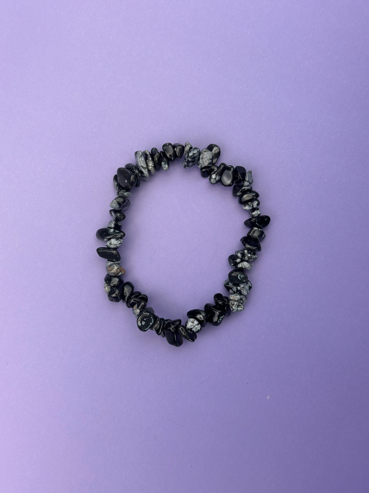 سوار حبيبات كريستال الأوبسيديان الناطحي (سنوفليك)