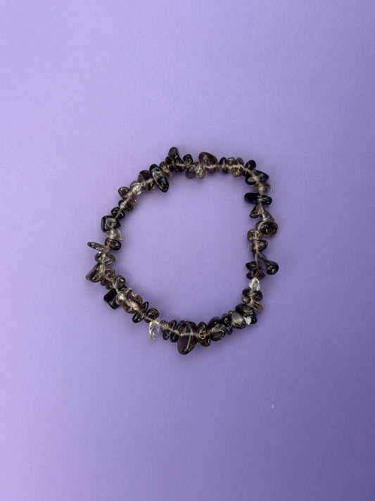 Smoky quartz - Crystal chip bracelet