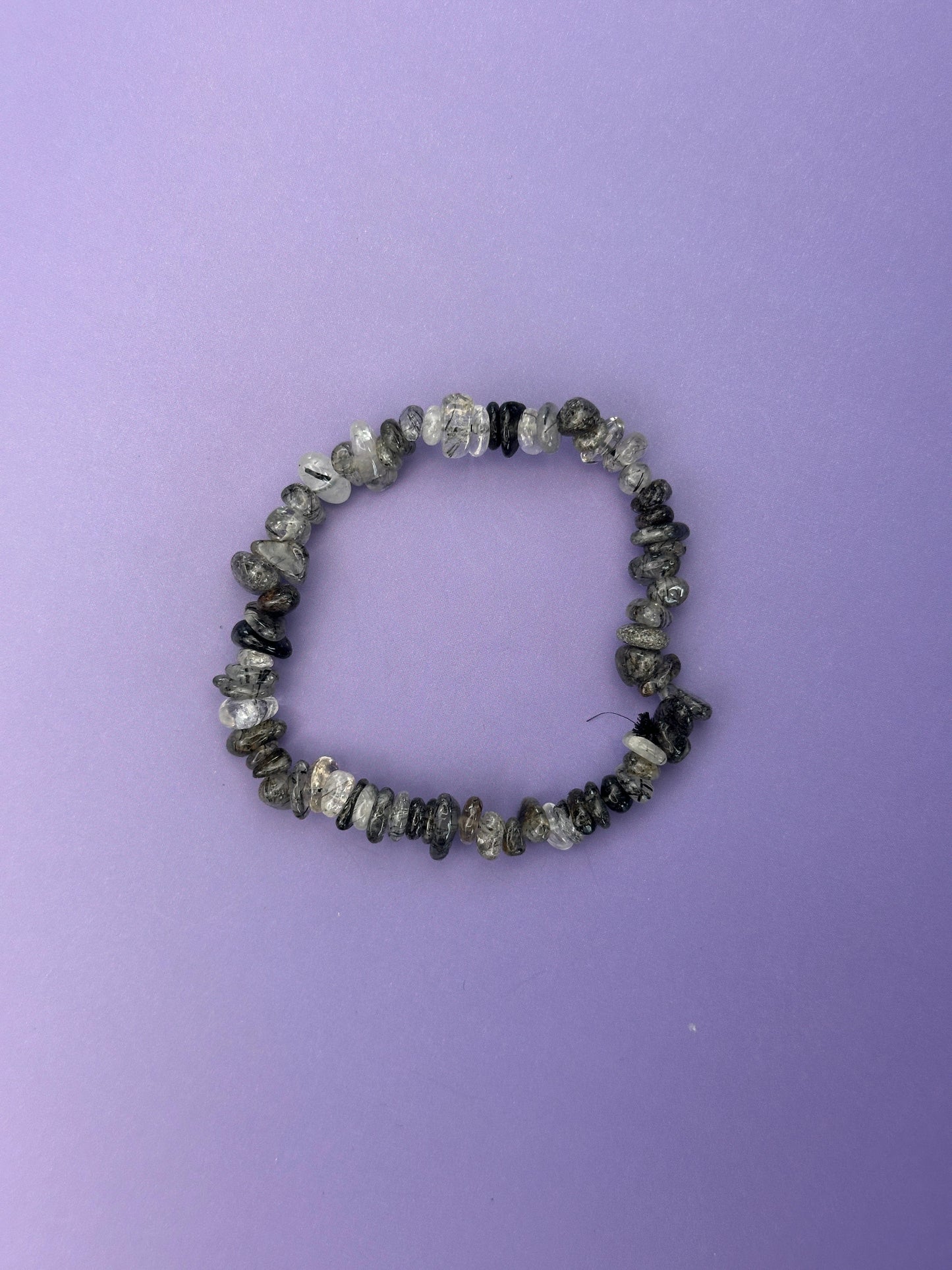Tourmaline in quartz - Crystal chip bracelet