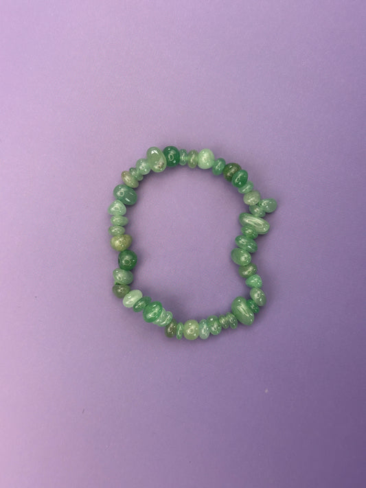 Green aventurine - Crystal chip bracelet