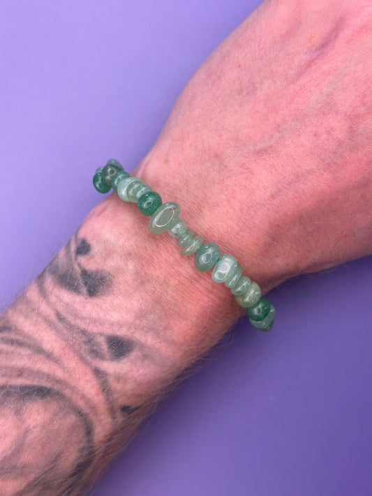 Green aventurine - Crystal chip bracelet