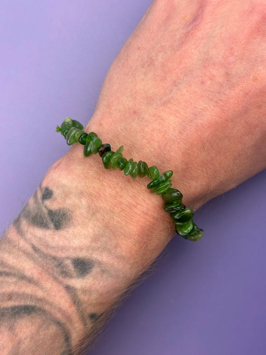 Jade - Crystal chip bracelet